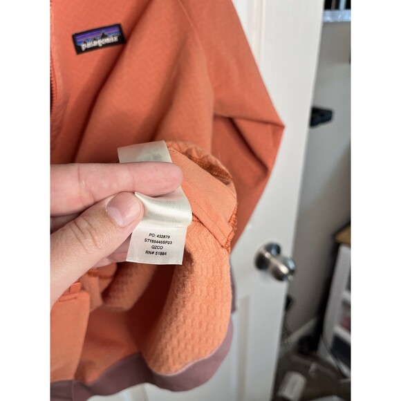 Patagonia Jacket Womens Small Orange Purple R1 CrossStrata New Belgium Beer - Picture 7 of 10